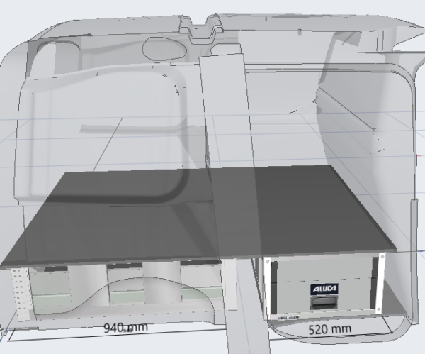 250mm undergulvskuffer - Peugeot Partner L1 (102GA) - Image 3